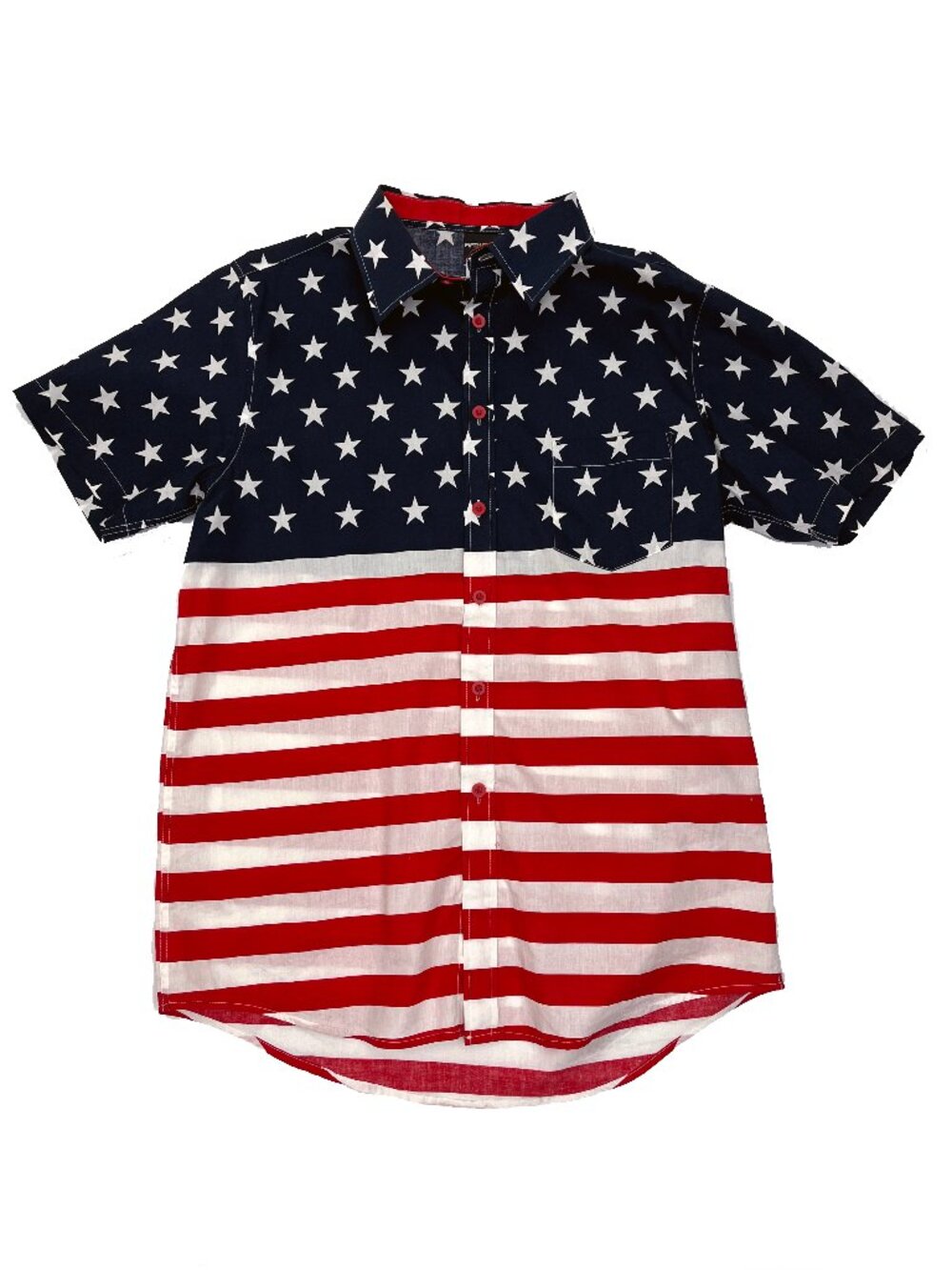 Fifth Sun Flag Shirt American Flag Button Down Patriotic Shirt Mens L
